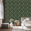 Bottle green and olive military camouflage wallpaper 50x1000