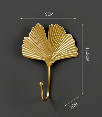 Decorative hat and coat hooks with leaves