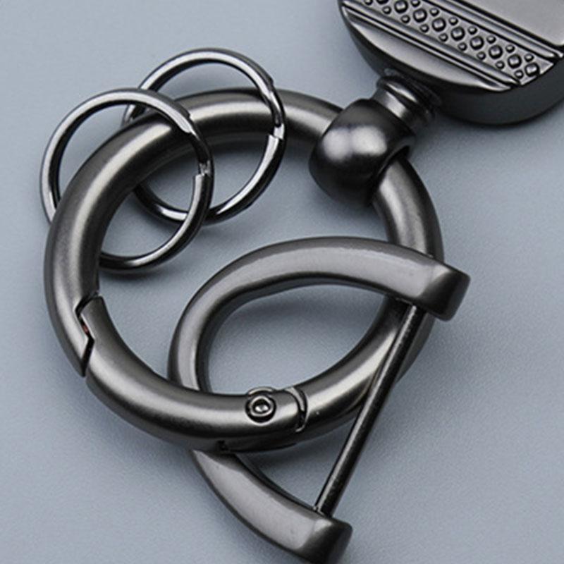 1PC Bag Pendants Leather Car Key Rings Leather Keychain Pure Color Buckle Cars Key Ring Gifts