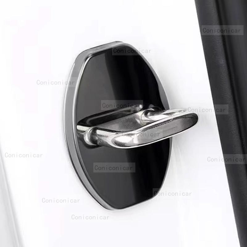 Car Door Lock Decoration Protection Cover Flags Emblem Stainless Steel Case For VW Volkswagen Taigo Accessories