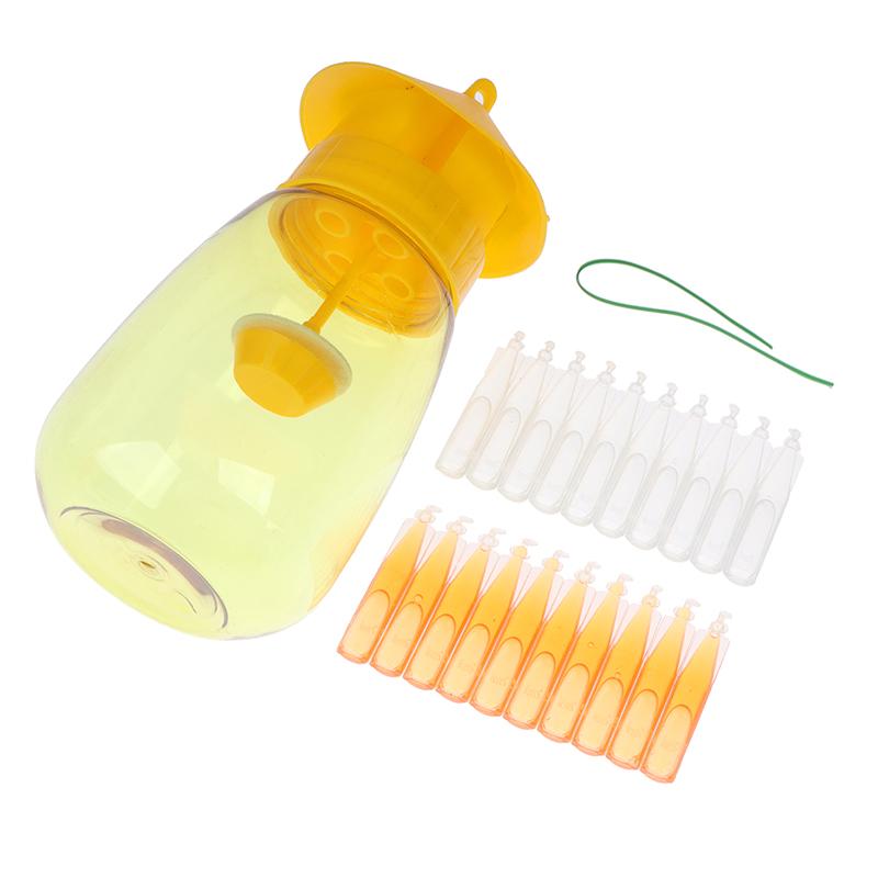 Fruit Fly Trap Killer Plastic Yellow Drosophila Trap Fly Catcher Pest Insect Con