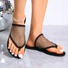 Fashion Women Slippers 2025 Summer New Flat Bottom Sandals Flip Flops Hollow Sexy Flats Bottom Slippers Slides Women Zapatos De Mujer