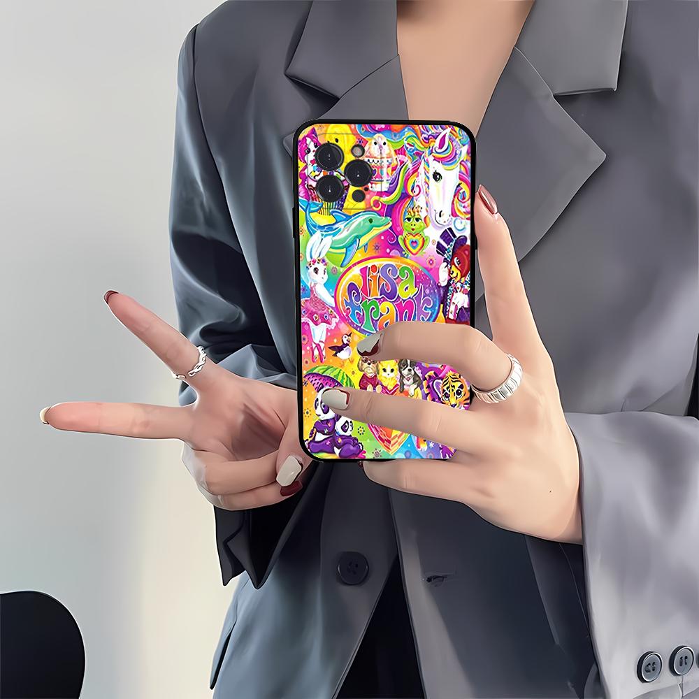 Lisa Frank Art Phone Case Silicone Soft for iphone 16 15 14 13 12 11 Pro Mini XS MAX Plus X Cover