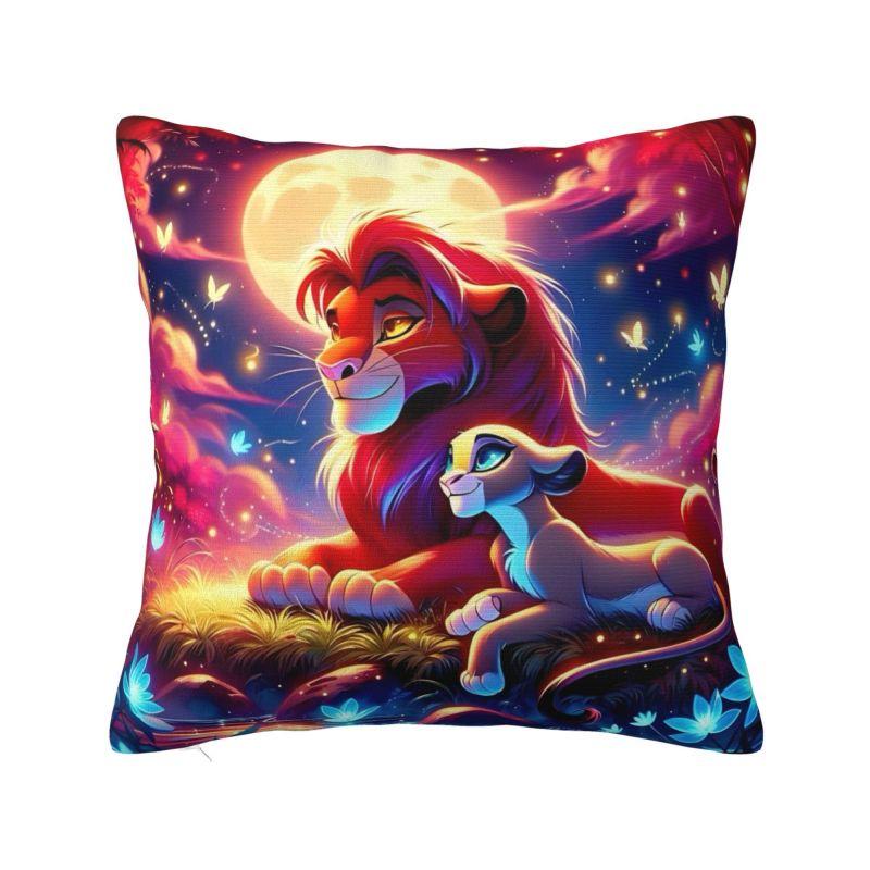 Custom Disney The Lion King Cartoon Pillow Case 45x45cm for Living Room Anime Kawaii Luxury Cushion Cover Velvet Pillowcase
