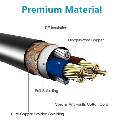 HOLDLAMP 9.8ft/3m DMX Cable, 3-Pin DMX Cable with XLR DMX512 Male To Female, Stage Lighting Signal Cable, Widely Used for Stage and DJ Lighting Connec