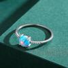 MODIAN 925 Sterling Silver Round Exquisite Charm Sparkling Opal Finger Ring Fashion Female Jewelry For Women Accessories