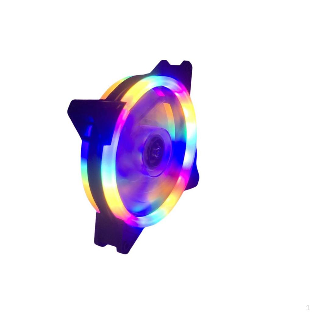 RGB-вентилятор для корпуса, 120 мм, тихий, световое охлаждение, подсветка корпуса ПК, настольный, Белая рамка, Радужный