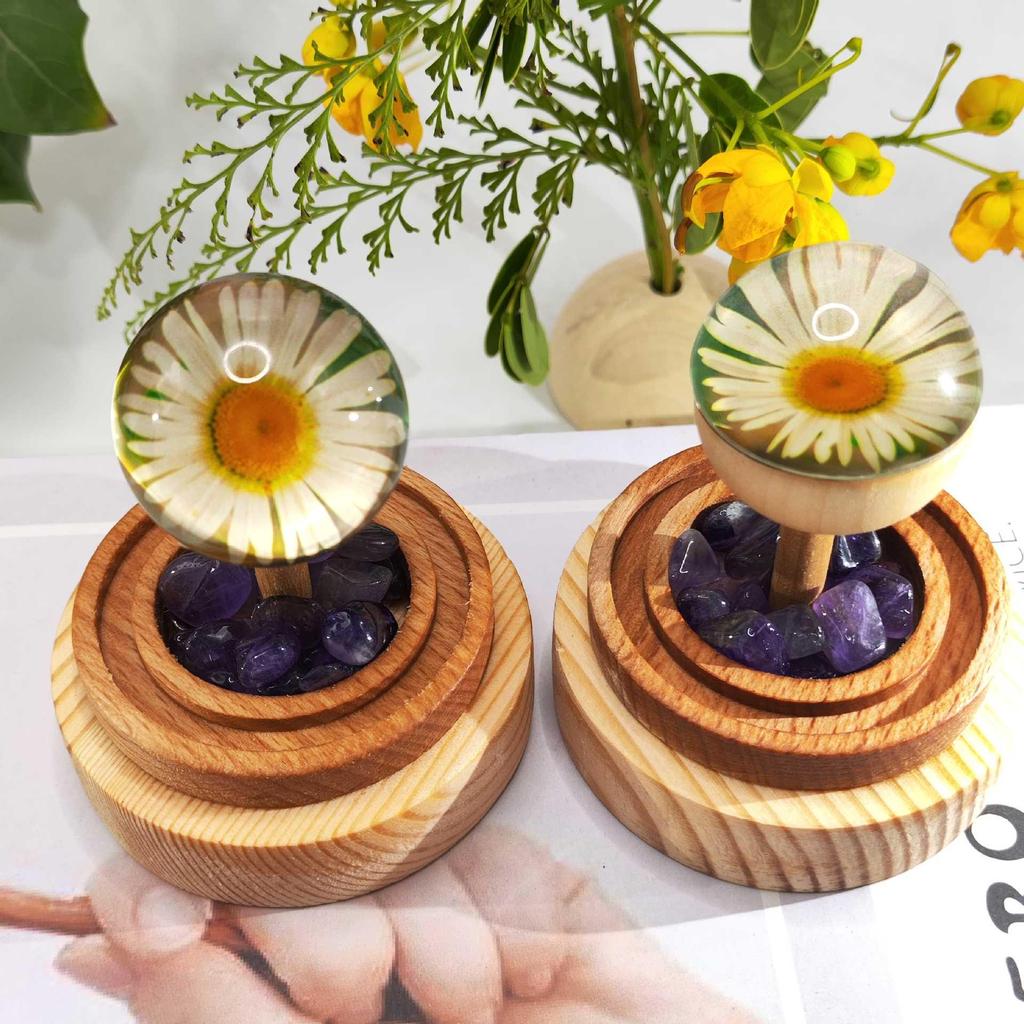 Фиолетовый диффузор эфирных масел «Ромашка» с клейким камнем, устанавливаемый в автомобиль