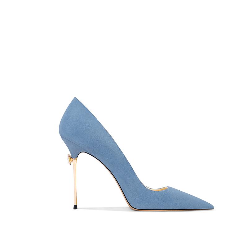 Осенние высококачественные женские туфли на высоком каблуке, классические туфли-лодочки с острым носком, модные туфли на тонком каблуке для офиса