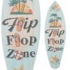 Wood Surfboard Plaque Hanging Decoration for Home and Restaurant