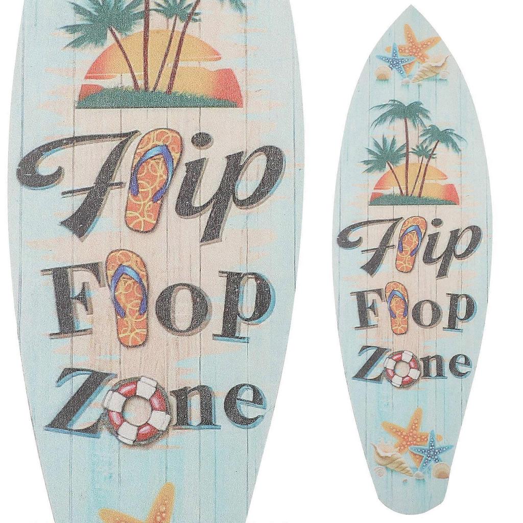 Wood Surfboard Plaque Hanging Decoration for Home and Restaurant