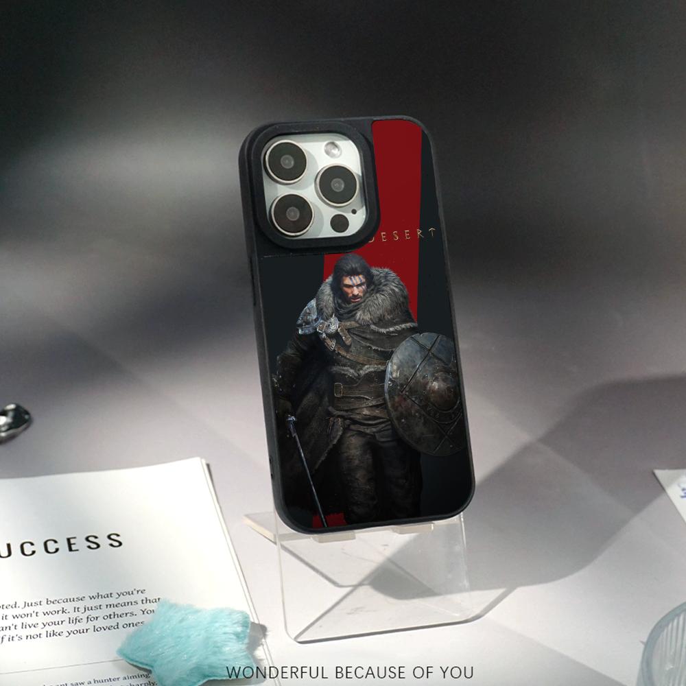 Crimson Desert hot game poster Phone Case for iPhone 17 16 e 15 14 13 12 Pro Max Sheepskin Silver-edged protective case