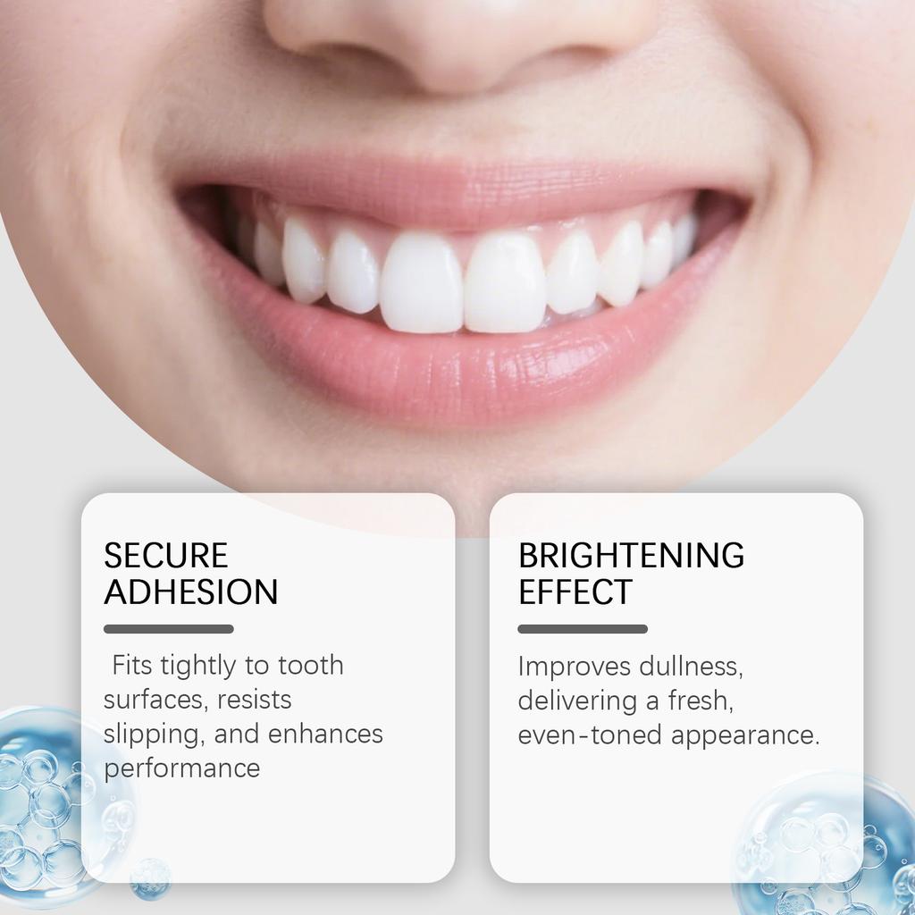Purple Glossy Teeth Whitening Strips Gentle Clean Bad Breath Removal Dental Stains Remover 7pcs