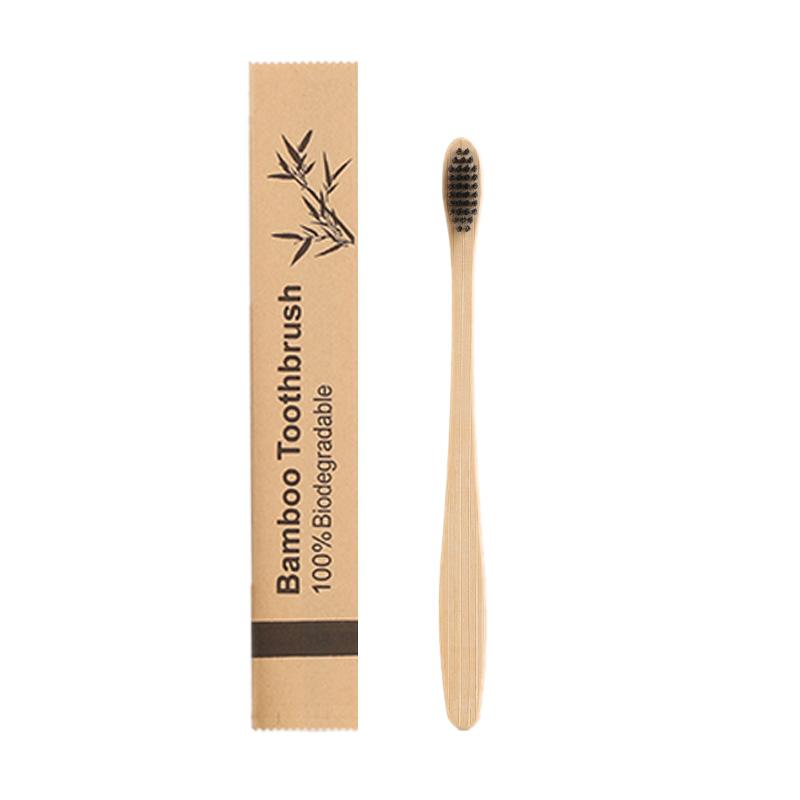Waterdrop Shape Soft Disposable for Adults Kids Natural Biodegradable Eco Friendly Custom Logo Kraft Bag Bamboo Toothbrush