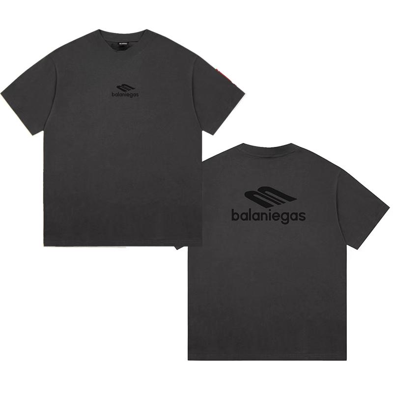 Balaniegas Футболка с коротким рукавом Мужская и женская Парная Мода Принт с буквами Чистый хлопок Свободная Хлопковая Футболка с круглым вырезом