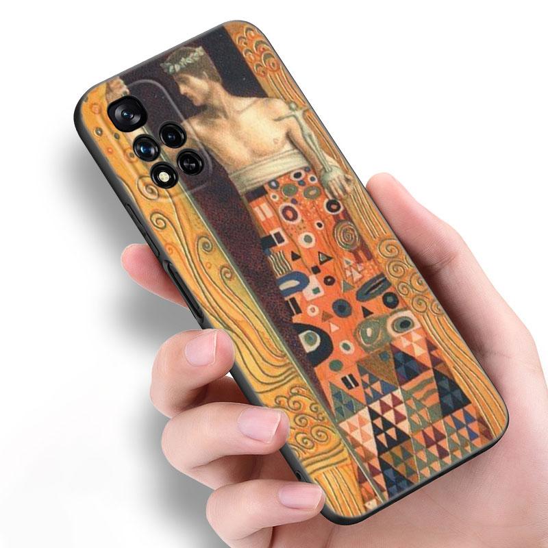 Черный силиконовый чехол для телефона Art Gustav Klimt для Xiaomi POCO X3 X4 NFC F5 M3 M4 M6 X5 X6 Pro F3 F4 GT 5G C55 C65 M5