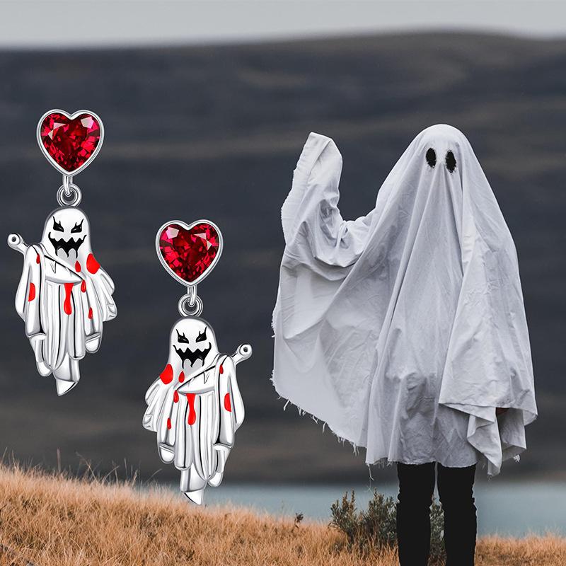 Новые милые серьги-подвески Ghost Ghost Funny Laser Acrylic в стиле готики на Хэллоуин