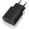 25W USB-C Fast Charger - E.F.Connection - Black - Compatible Samsung Galaxy A26 A32 A36 A53 A54 A56 - Safe Charging