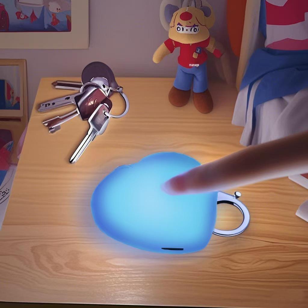 Светодиодный брелок-подвеска в форме сердца с сенсорным управлением, ночник