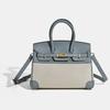 Женская сумка-мессенджер из кожи и парусины, новая, большой вместимости, ручная сумка, наплечная сумка, дизайн с контрастными цветами, повседневная сумка-тоут