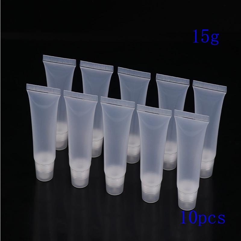 10 шт. 5/10/15 мл пустой тюбик для губной помады мягкий тюбик для макияжа прозрачный контейнер для блеска для губ