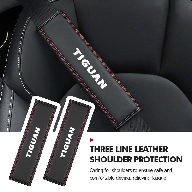 BAD1 car Seat Belt Shoulder Cover Protection Pads accessor For Volkswagen VW Golf Jetta Passat mk4 mk5 mk6 CC B5 B6 B7 Golf