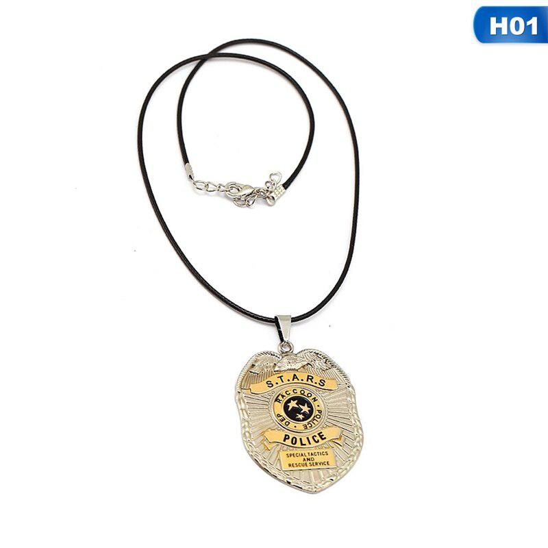 Брелок с полицейским значком Раккун-Сити, ожерелье с подвеской в ​​виде биологической опасности, зонтик, подвесные брелки, ожерелья, подарки, ювелирные украшения, орнамент