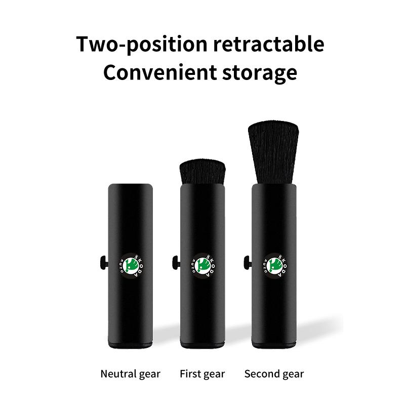 AAABS1 Car Retractable Cleaning Brush Air Conditioner Computer Cleaning Brush For Skoda Kamiq Karoq Octavia 2 3 Rapid Scala Kami Fabia