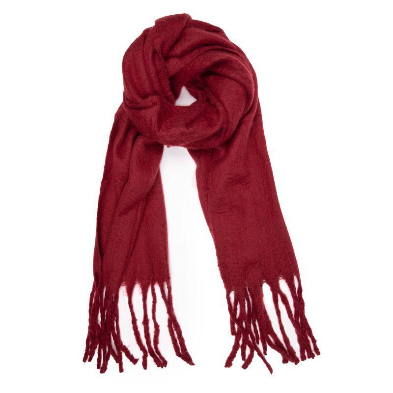 Однотонный шарф с шерстяной бахромой 50х200 см Женский GERARD PASQUIER