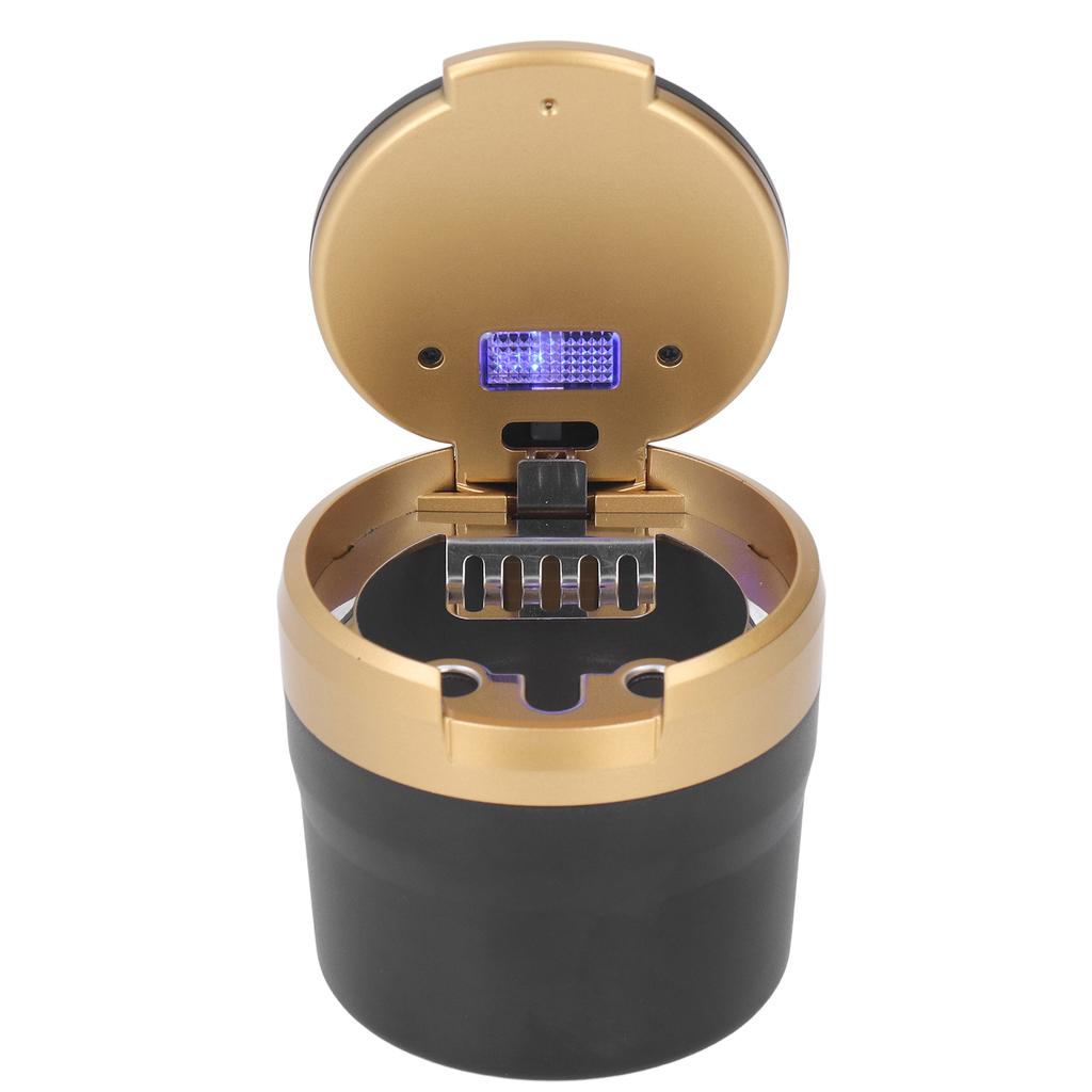 Car Ashtray with Cover LED Light Portable Vehicle Ashtray Smokeless Car Ashtray for Travel Outdoor