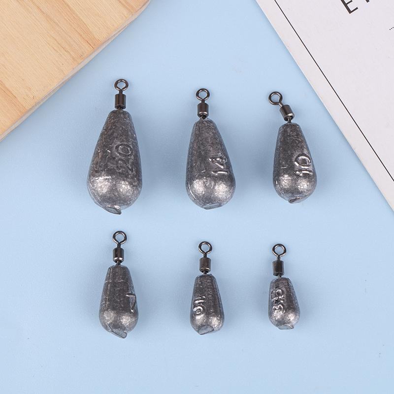 10 шт. свинцовых грузил обратного рыболовного грузила вращающееся кольцо в форме восьмерки скользящее свинцовое грузило в форме капли воды