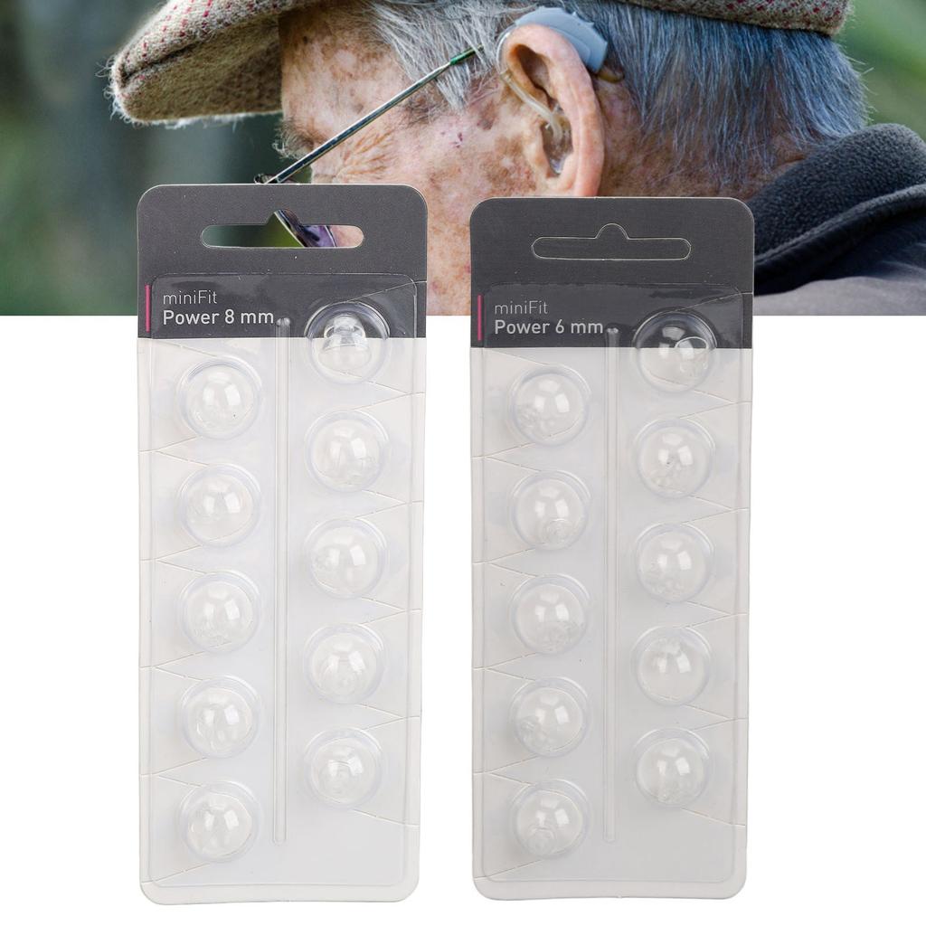 10PCS Hearing Ear Tips Higher Transparency Layer Closed Comfortable Anti Static Sound Aid Domes