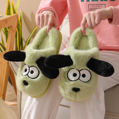 2024 Новые хлопковые тапочки, милые женские зимние домашние теплые плюшевые домашние тапочки для родителей и детей, мужские хлопковые тапочки для пола