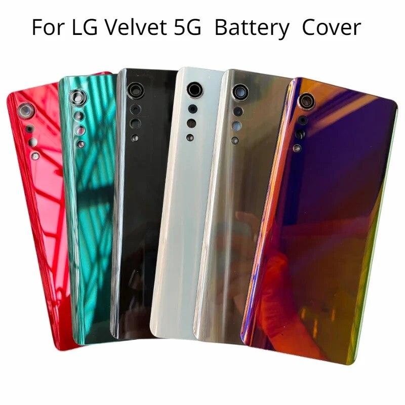 LM-G900 задняя стеклянная крышка для LG Velvet 5G, сменная задняя дверь, жесткая задняя крышка корпуса аккумулятора с объективом