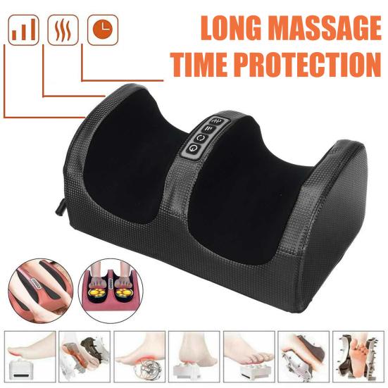 Electric Foot Massager with Heating Function Adjustable Intensity Auto-Off Timer Pain Relief Deep Kneading Foot Massager