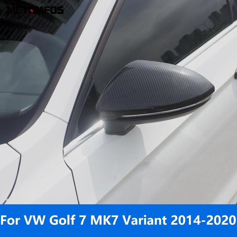 Для Volkswagen VW Golf 7 MK7 Variant 2014- Накладки на зеркала заднего вида и боковые двери из углеродного волокна Аксессуары для стайлинга автомобиля