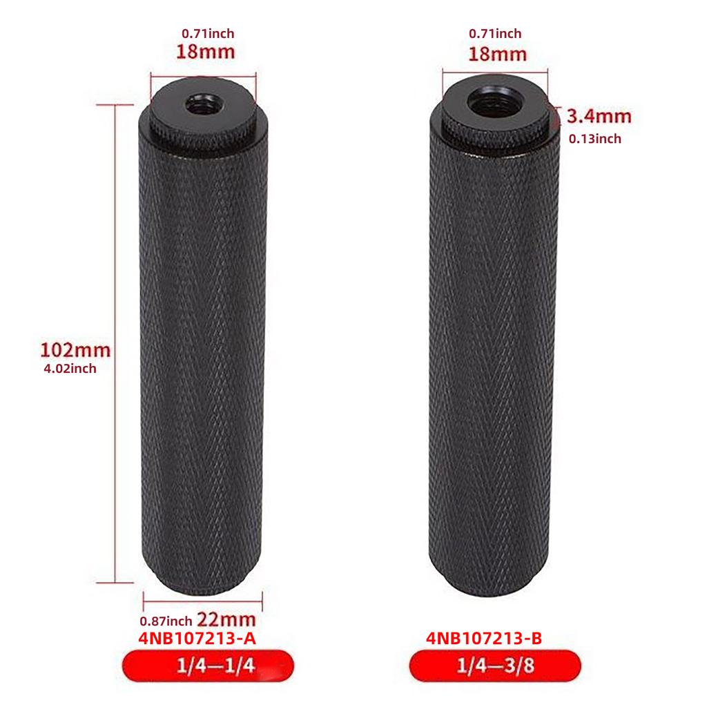 Удлинительный стержень из алюминиевого сплава 1/4" с внутренней резьбой на 1/4" 3/8" для штативов, увеличивает длину фотооборудования