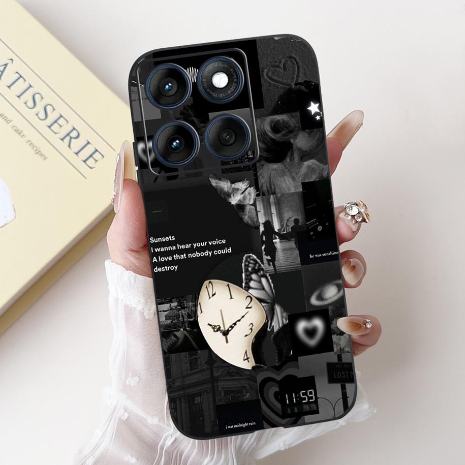 For Motorola Edge 60 Pro Case Moto Edge 60 Fusion Cover New Fashion Flower Soft Silicone Bumper For Moto Edge 60 60s Edge60 Capa