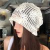 Cute Crochet Flower Hat Handmade Flower Knitted Hat Casual Weave Cap  Outdoor