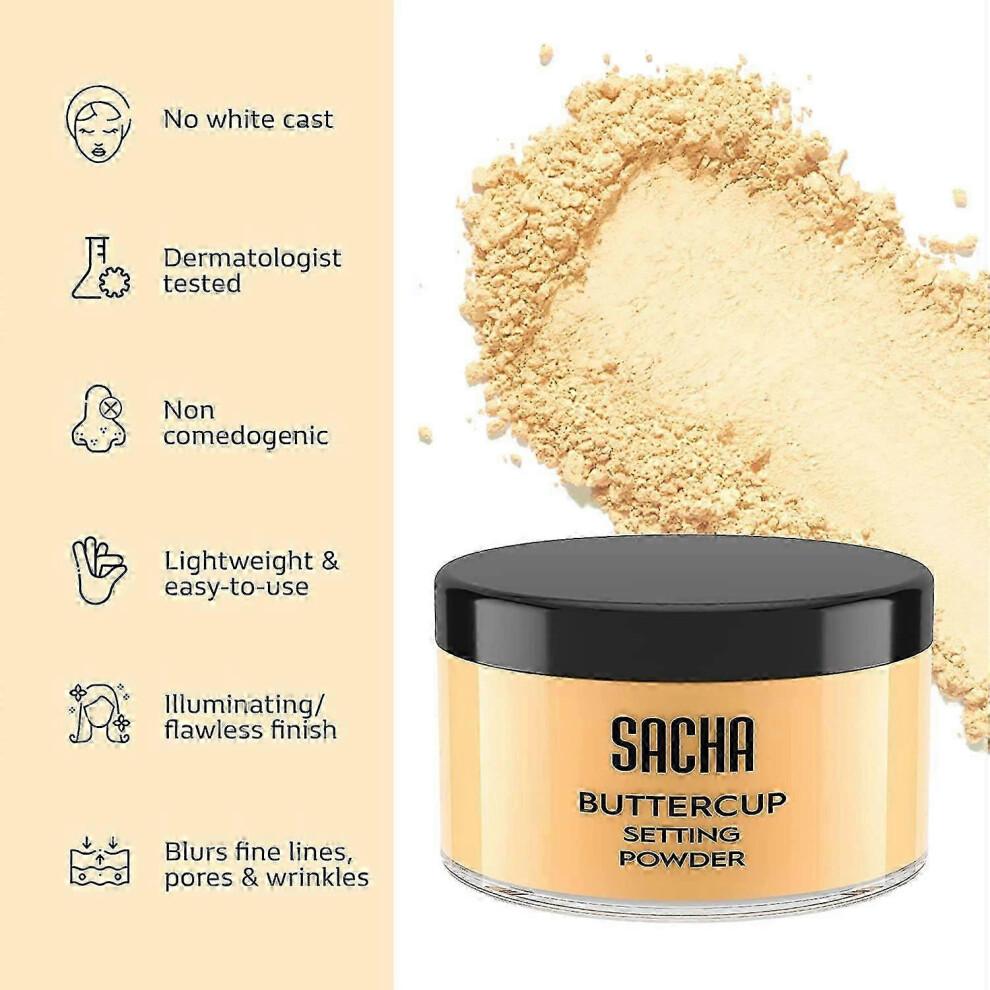 Новая фиксирующая пудра Sacha Buttercup - Мелкодисперсная и фотогеничная bogo