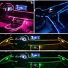 Car Interior Neon RGB Led Ambient Light Fiber Optic Kit With APP Sound Control Multiple Modes Auto Atmosphere Decorative Lamp