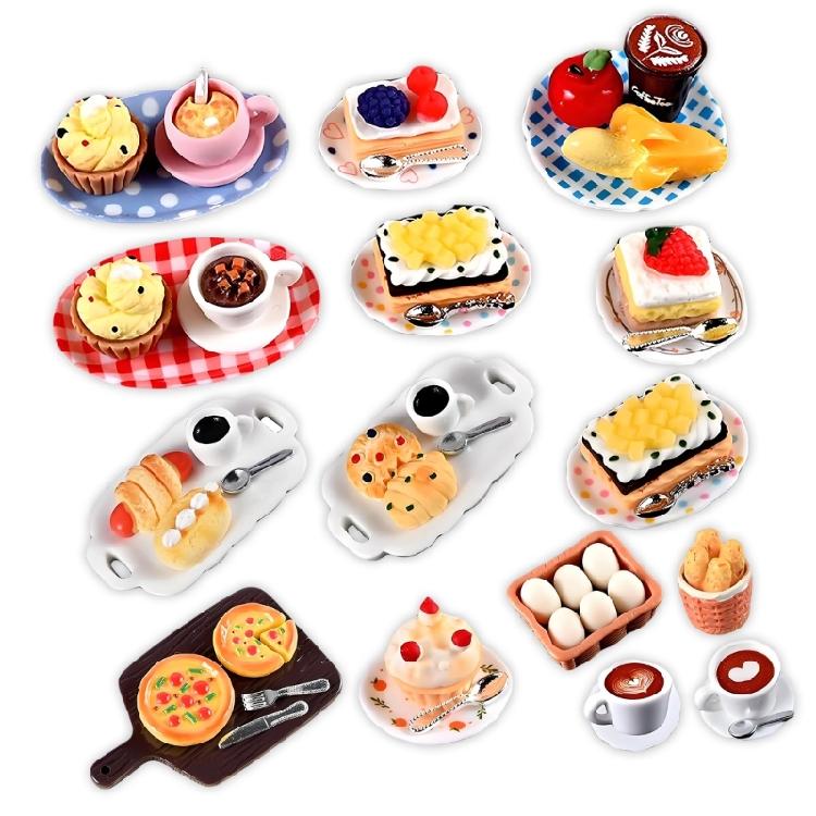 Pastries Pastry Plate Model For Miniature Dollhouses Scene Easy To Clean Surfaces Safe For Children