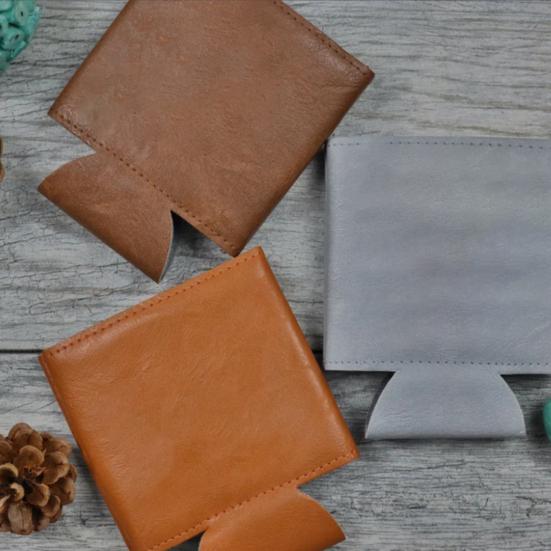 Beer Bottle Cover for Dad Faux Leather Sleeve Keeps Beverages Cold Great Gift for Father's Day Birthday or Any Special Occasion