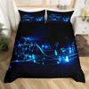 Music Bedding Set Piano Keyboard Music Note Duvet Cover Queen Size Bed Linen Comforter Microfiber Guitar Polyester Bedding Sets