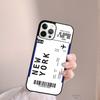 Нью-Йорк ТОКИО Билеты на путешествие Чехол для телефона Для iPhone 17 Air 13 12 14 15 16 Чехол Для Apple Pro Max Plus