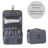 Portable Waterproof Twill Toiletry Bag with Hook and Large Capacity
