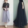 Versatile Three-Layer Tulle Mesh Skirt: Spring & Autumn Style, Long Princess Swing, Mid-Length Tutu