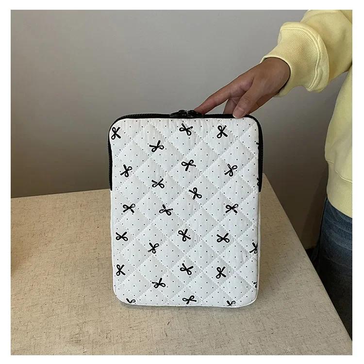 11 14-дюймовый Ins Chic Sweet Tablet Case для Xiaomi Huawei Ipad Корейская мода Черный горошек бант ПК сумка для хранения портативный ноутбук сумка