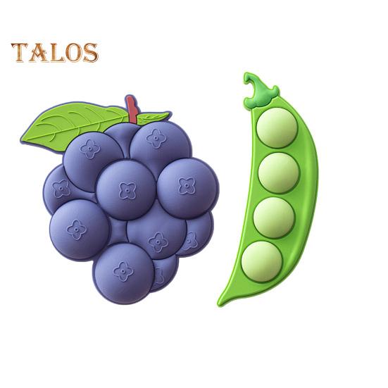 Магнит на холодильник с горошком и черникой, милый 3D фруктовый магнит в форме микроволновой печи, доска для заметок, магнит на холодильник для домашнего офиса