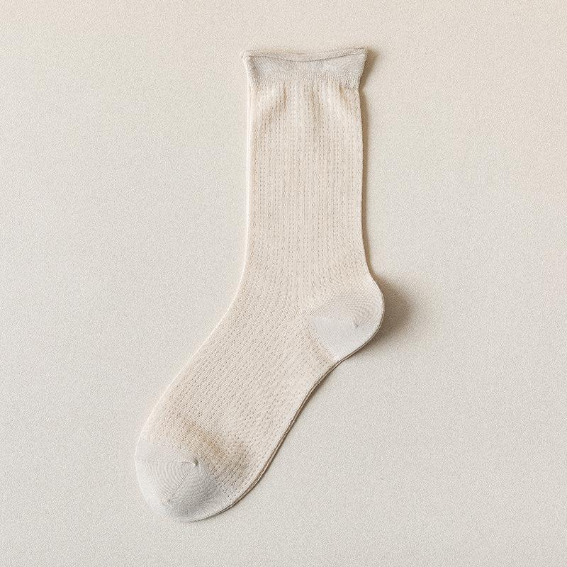 5 пар/комплект женские носки весна-лето Harajuku однотонные носки женские хлопковые дышащие носки средней длины Calcetines Mujer новые